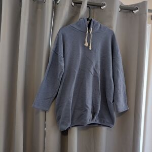 Cozy Purple Oversized Hoodie with Drawstring